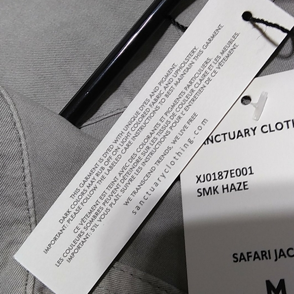 NWT Sanctuary 'Smoke Haze' Safari Cargo Utility Jacket SALE PRICE THRU Sun. OnLy - Picture 11 of 16